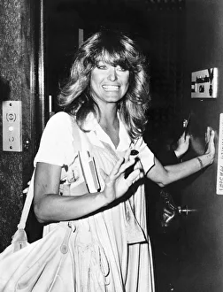Farrah Fawcett Majors Actress leaving Heathrow Airport for Los Angeles Dbase