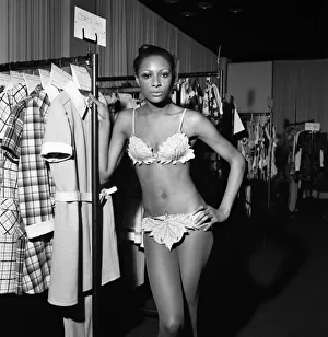 Fashion. Clothing: Enid in a bikini manufacturer Nel Barden, style L52, fabric Celon Cire