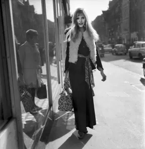 Fashion. Clothing. The first cool day and the maxi look seem to be the swinging London