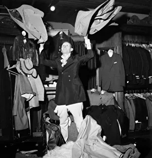 Fashion Clothing Humour. Young male model David Kempton from East Croydon