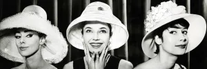Fashion models in the 1960s modeling Simone Mirman hats for Princess Margaret