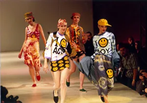 Fashion Show October 1988 Models walking down catwalk wearing Hyper Hyper ban
