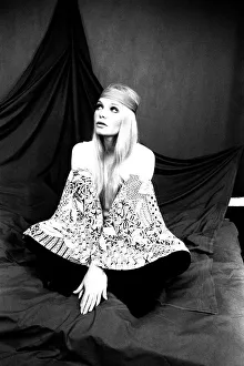 A fashion shoot from 13 April 1970 - A model wears a kaftan and trousers
