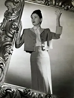 Fashion - Suit - circa 1940s Forenoon shade New waist jacket corsette skirt