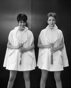 Logo Prints: Fashions for Wimbledon Photoshoot. Models displaying a selection of Fred Perry