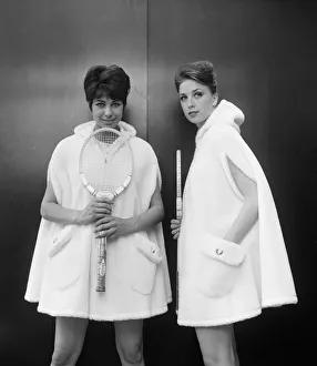 00779 Prints: Fashions for Wimbledon Photoshoot. Models displaying a selection of Fred Perry