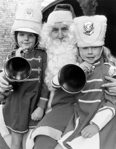 Marching Band Prints: Father Christmas arrived in Middlesbrough ready to take up his post in the Grotto