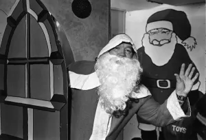 Door Prints: Father Christmas at the New Brighton Community Centre grotto. 11th December 1991