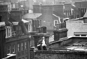 Escapes Prints: Father Christmas takes time out from his busy schedule for a quick cigarette break