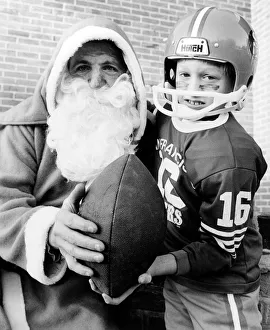 Santa Prints: Father Christmas took time out to receive a few tips on how to touch down successfully