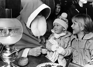 Images Dated 15th December 1987: Father Christmas at the Welsh Folk Museum, St Fagans, Cardiff, Wales, 15th December 1987