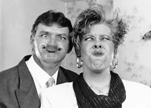 00186 Prints: Father and daughter Gordon and Dawn Blacklock are experts at gurning but Gordon is in