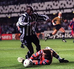 Faustino Asprilla Newcastle United September 1997 during the Champion league match