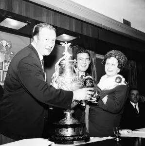 Cups Prints: Featherstone Rovers Rugby League Team victory parade after winning the Challenge Cup