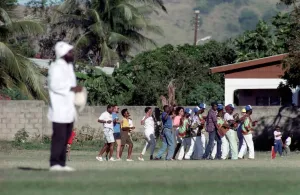 00022 Prints: February 1990 90-1082-005 International Test Match Cricket. West Indies vs England