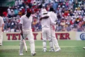 February 1990 90-1082-108 International Test Match Cricket. West Indies vs England