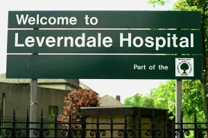 Fee £75 for online and £150 for print LEVERNDALE HOSPITAL GLASGOW SIGN