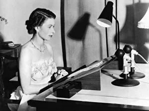 Fee &pound;75 for online and &pound;150 for print Queen Elizabeth II making her Christmas