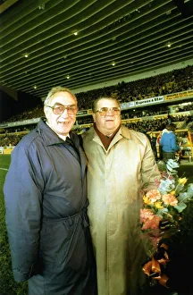 Ferenc Puskas former footballer with Billy Wright December 1993