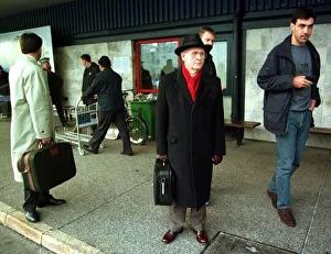 Fergus McCann Celtic Football Club December 1998 standing outside Zagreb Airport