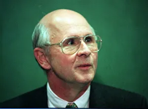 Amca Gash Prints: Fergus McCann at press conference for new Celtic coach July 1998