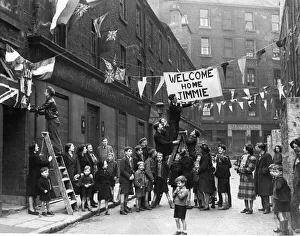 Ferguson Street Glasgow April 1944 Banner Welcome Home Jimmie James McGuire