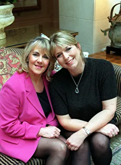 Fern Britton TV presenter with Nina Myskow October 1998 For Nina Myskow