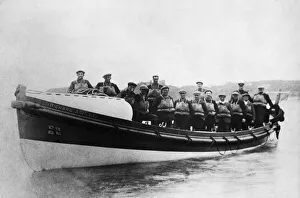 Ferryside Lifeboat Richard Ashley with coxswain David Arthur. July 1969