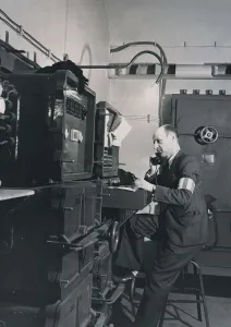Old Fashion Prints: FFI Underground HQ in Paris France 1944 Switchboard from which instructions were