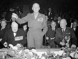Field Marshal Bernard Montgomery making a speech at the El Alamein reunion dinner of