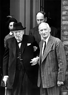 Walking Stick Prints: Field Marshal Viscount Montgomery with Sir Winston Churchill in July 1964