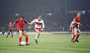 Away Kit Prints: FIFA 1986 World Cup Group 3 Qualifying match at Wembley. England 5 v Turkey 0