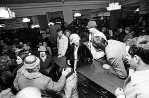 Fighting crowds at Harrods today. Shortly after 9am an estimated 400 people fought in