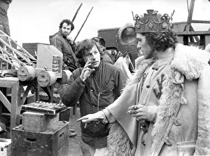 Core26 Prints: Film director Roman Polanski talks with actor Jon Finch who plays MacBeth in 1979