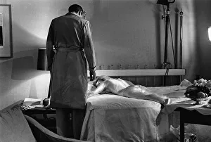 Film Goldfinger 1964 Shirley Eaton Sean Connery Pictured on set during filming