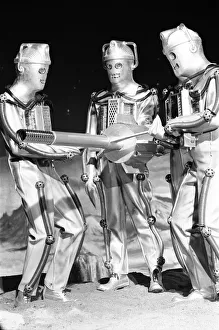Filming at the BBC Ealing studios for Dr Who story call Moonbase