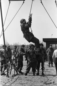 The filming of A Bridge Too Far'in Deventer, Holland. 10th May 1976