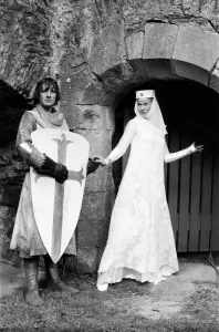 Filming of the British comedy film Monty Python and the Holy Grail