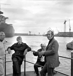 Tyne Prints: The filming of Get Carter at Wallsend in 1970 with actors Ian Hendry (right