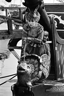 Kids Prints: Filming of the childrens television series Worzel Gummidge at Brixham harbour in