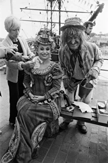 Filming of the childrens television series Wurzel Gummidge at Brixham harbour in