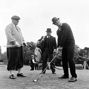 Filming the golf scene for Goldfinger'at Stoke Park golf course near Stoke