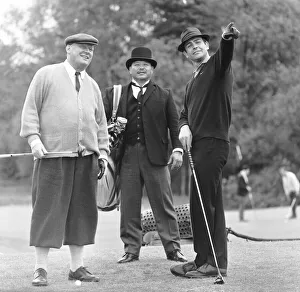 Filming the golf scene for Goldfinger'at Stoke Park golf course near Stoke