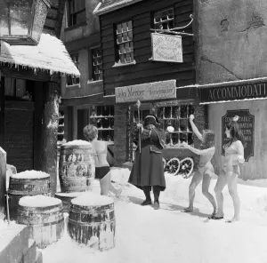 00894 Prints: Filming of Oliver! at Shepperton studios. The scene which should have been shot in mid