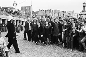 Filming of Quadrophenia in Brighton, based on the Mods and Rockers battles of the mid