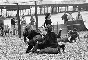 Filming of Quadrophenia in Brighton, based on the Mods and Rockers battles of the mid