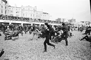 Filming of Quadrophenia in Brighton, based on the Mods and Rockers battles of the mid