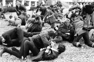 Filming of Quadrophenia in Brighton, based on the Mods and Rockers battles of the mid