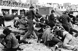 Filming of Quadrophenia in Brighton, based on the Mods and Rockers battles of the mid