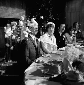 Films Carry On Loving Film 1970 Filming at Pinewood Studios Kenneth Williams in disgust